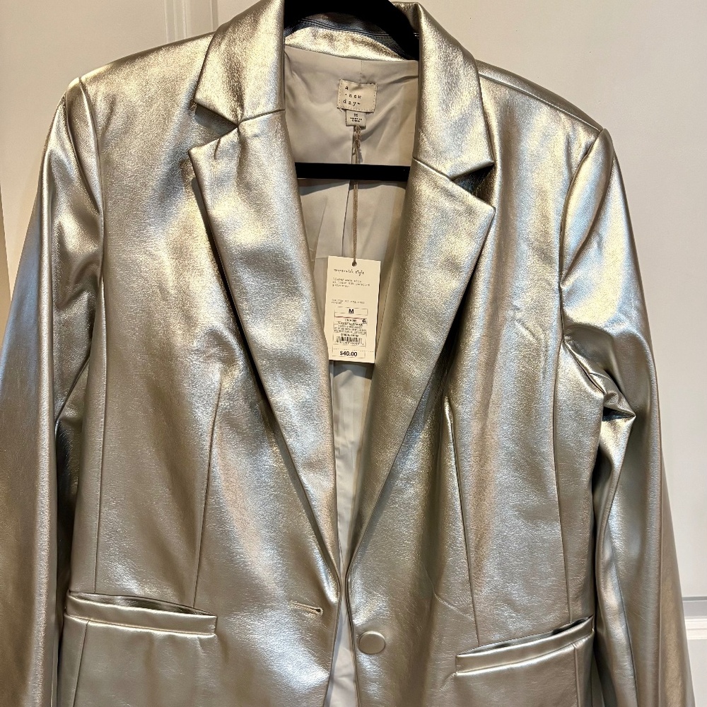 Silver blazer